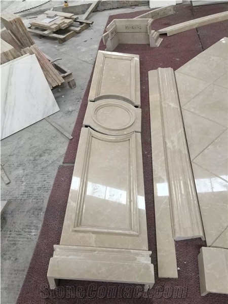 Beige Marble Columns, Surface Polished Beige Marble Columns, Xiamen Winggreen Manufacturer.