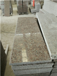 Cheapest G687 Polished Granite/Peach Red Polished Granite/China Pink Polished Granite for Stair,Steps & Risers, Treads and Threshold, Winggreen Stone