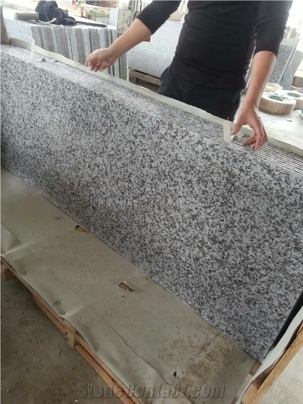 China Bianco Sardo Granite Countertops, G439 Granite Kitchen Island Tops, Big Flower White Kitchen Desk Tops, Xiamen Winggreen Manufacturer