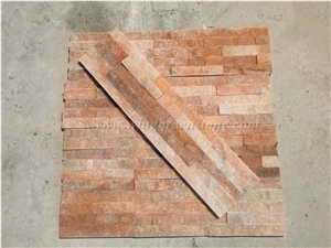 Hot Sale Red Marble Culture Stone/Stacked Stones/Veneer Stones Panel for Exterior Decoration and Wall Cladding
