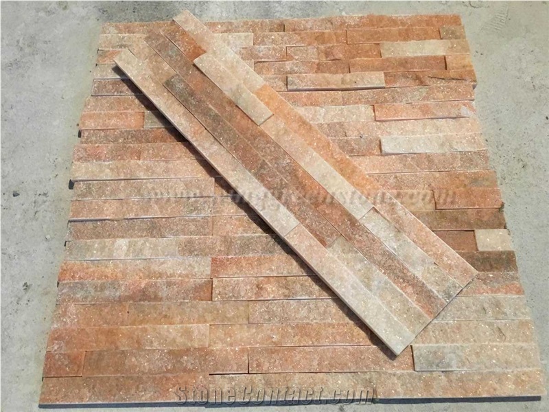 Hot Sale Red Marble Culture Stone/Stacked Stones/Veneer Stones Panel for Exterior Decoration and Wall Cladding
