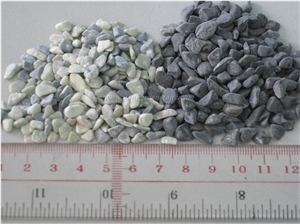 Natural Gravels, Grey Pebble Stone Driveways, Black and White Gravels for Floor Paving, Striped Pebbles, Xiamen Winggreen Manufacturer