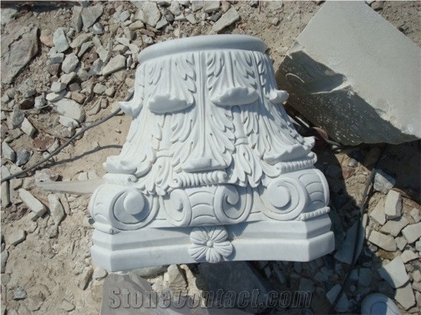 White Marble Hand Carved Columns, White Marble Hollow Columns, White Marble Pedestal Columns, Xiamen Winggreen Manufacturer