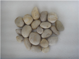 White Pebble Stone, White River Stone, Polished or Mat White Cobble Stone for Driveway and Walkway, Winggreen Stone