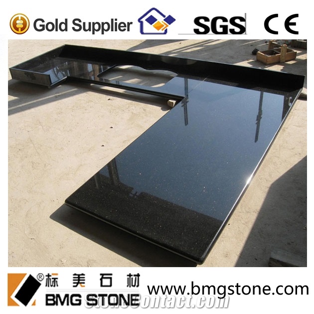 Black Galaxy Granite Custom Kitchen Counter Top From China Granite Custom Kitchen Counter Top