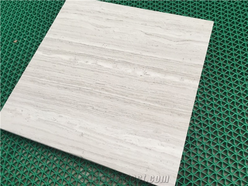 Brushed Wooden White Marble, China White Marble