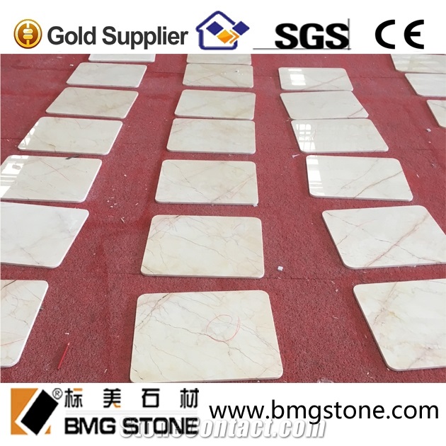 Natural Beige Marble Square Counterops Table Tops