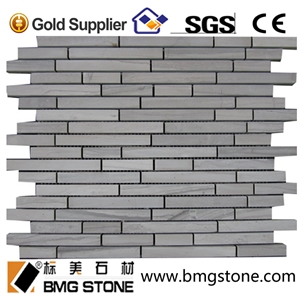 New Type Of Athens Grey Wooden Marble Mosaic Tiles
