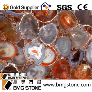 Red Agate Slabs for Countertops, Bar Tops, Table