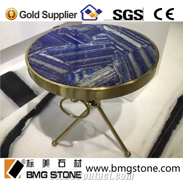 Semi Precious Stone Lapis Lazuli Blue Table Top