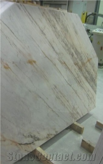 Portugal Estremoz White Marble with Brown Veins Slabs & Tiles