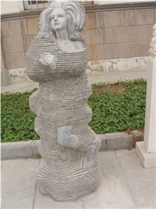 Natural Marble Statue, Human Handcraft & Marble Stone Abstract Art Sculpture Exterior Garden Decoration