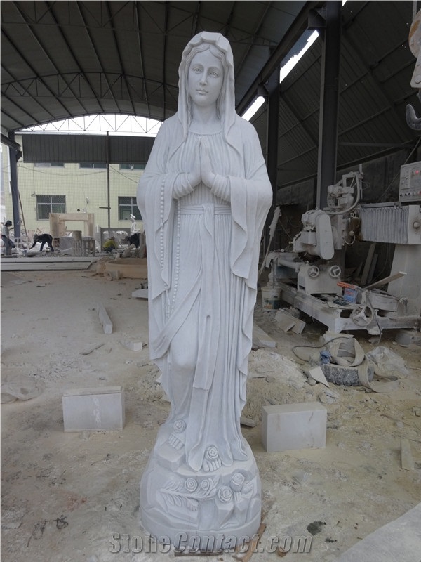 White Marble Stone Western Virgin Mary Statues from China