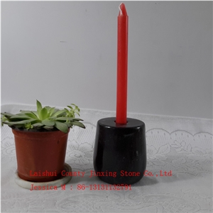 Black Marble Candle Holder /Marble Candle Holders