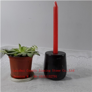 Black Marble Candle Holder /Marble Candle Holders