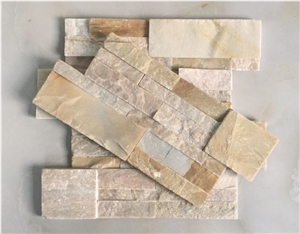 Cultural Quartzite Stone Cement Column Cladding Panels