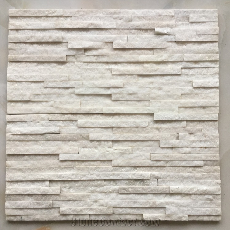 Exterior and Interior Wall Natural Culture Stone Crystal White Quartzite Cultured Stone