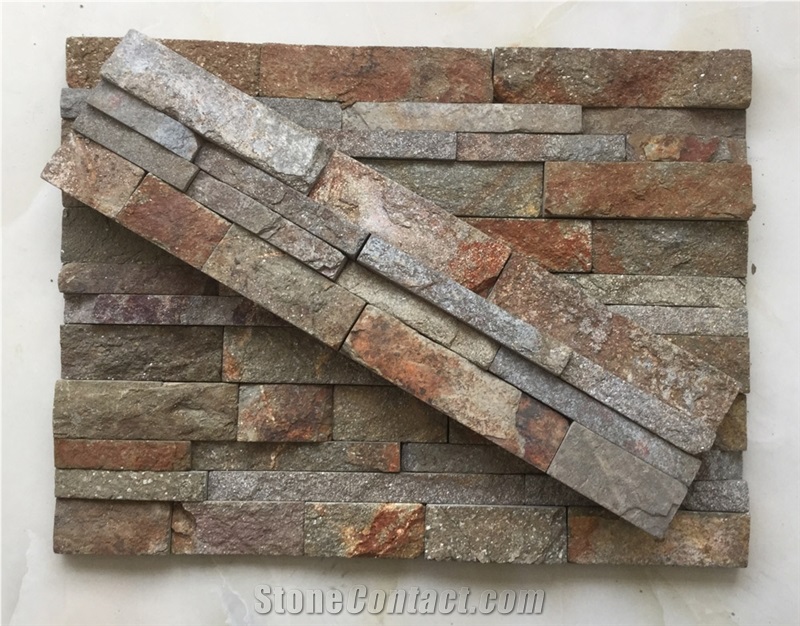 P014 Slate Rough Edged Stone Panel Natural Material Slate Cultured Stone for Flooring Slate Board