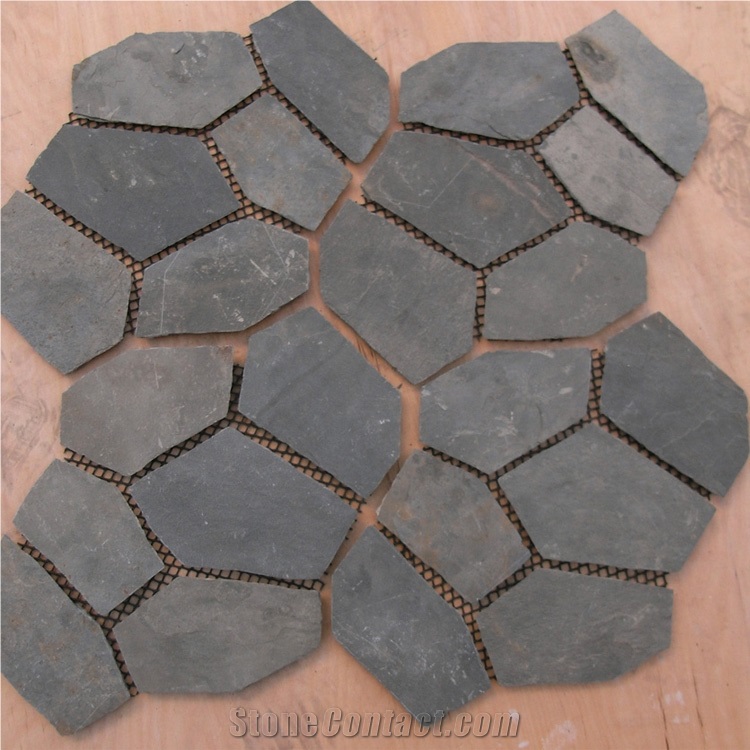 Smc-B020 Natural S1120 Rusty Slate Flagstone Pattern/Crazing Paving Stone/Irregular Mesh Paver