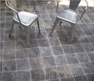 China Blue Limestone Honed & Tumbled Floor Covering Tiles,Floor Pavers