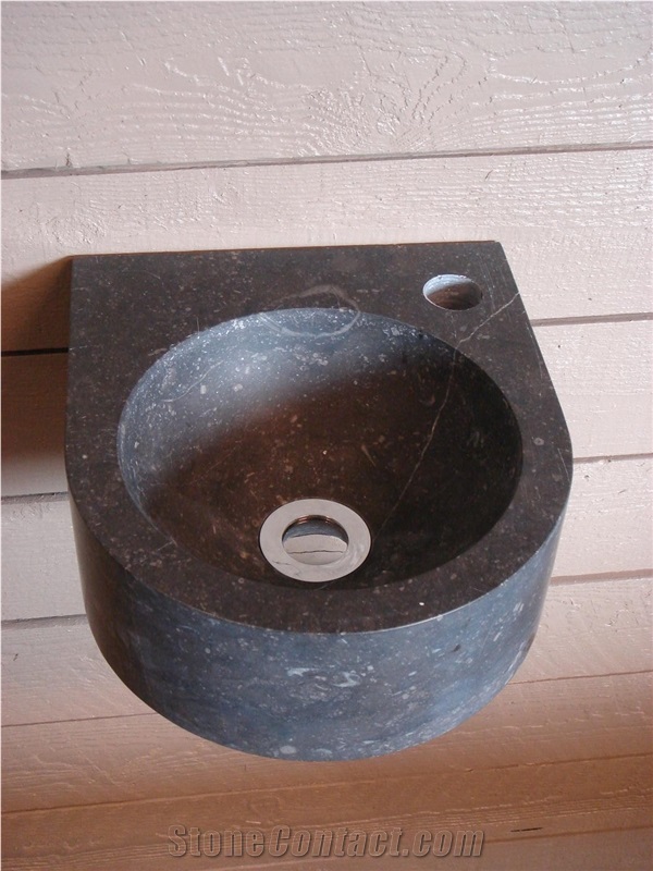 China Blue Limestone Washbasin Wash Bowl Bathroom Sink