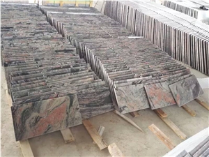 China Multicolor Red & Black Granite Polished Tile Small Slab & Tiles for Flooring Tiles Wall Tiles