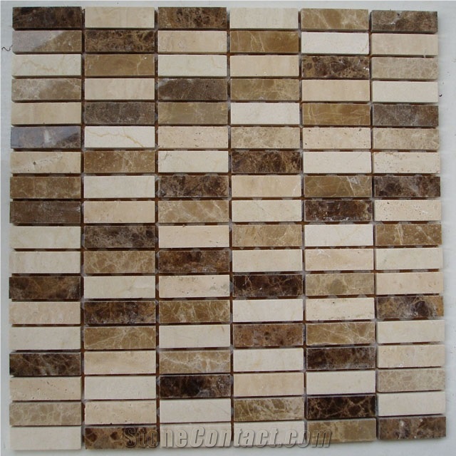 Emperador Marble Mosaic Wall Mosaic Kitchen Bathroom Mosaic Polished Tumbled Mosaic