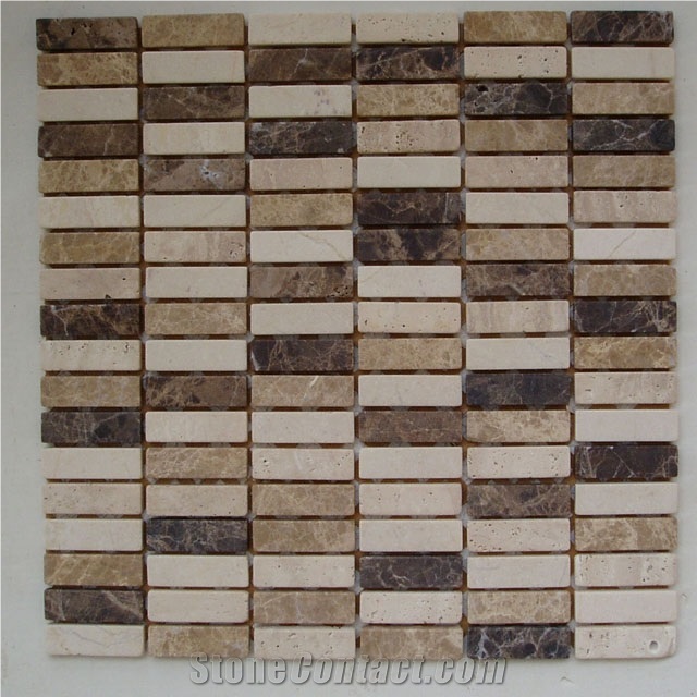 Emperador Marble Mosaic Wall Mosaic Kitchen Bathroom Mosaic Polished Tumbled Mosaic
