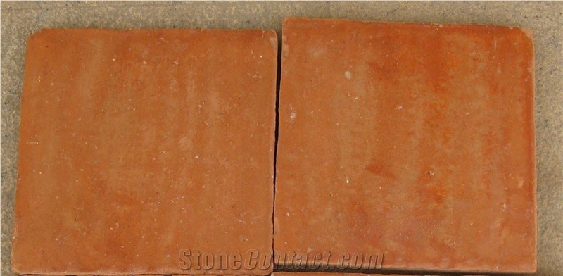 Handmade Orange Terracotta Tile Brick