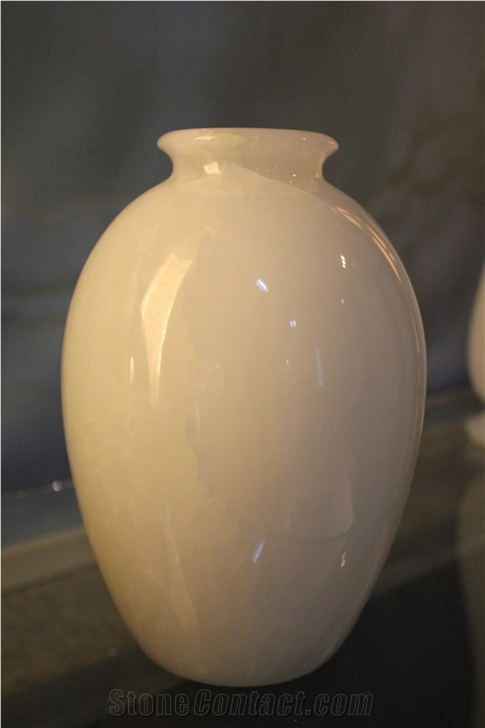 Marble China Black Marquina White Onyx Carved Vase Bottle