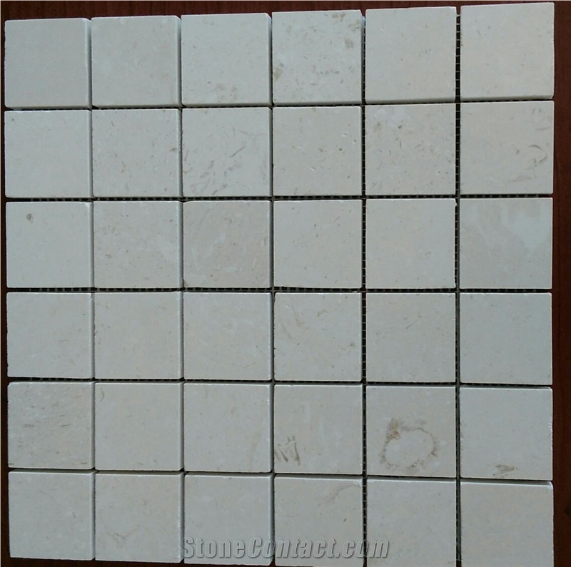 Shellstone Wall Mosaics, White Limestone Mosaic