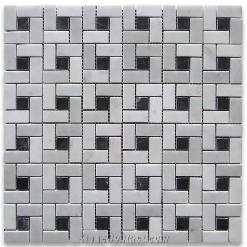 White Black Marble Mosaic