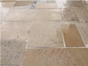 Antique French Limestone 3cm Floor Tiles, French Pattern