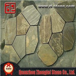 China Brown Special Shaped Large Slate Flagstone