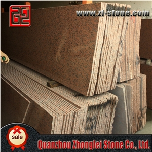 Chinese Polished Camelia Pink Granite Tile & Slab, China Red Granite