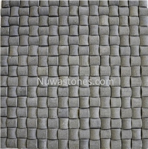 Dark Gray Basalt 3d Mosaic