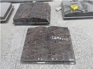 China Red Granite Book Shape Small Tombstone