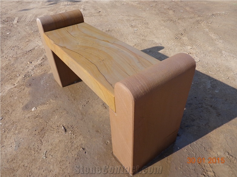 Multicolor Granite Stone Bench, Table