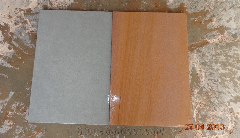 Polished Sandstone Tiles and Slabs, Flooring Tiles, Walling Tiles