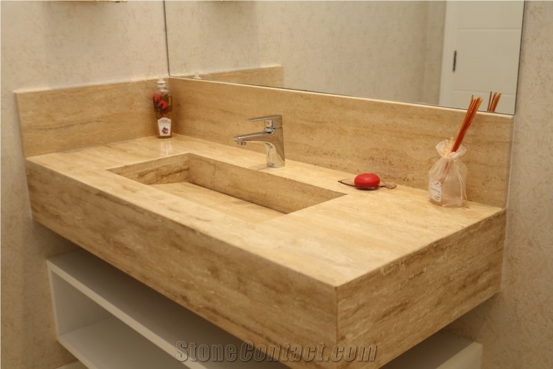 Travertino Romano Honed Bathroom Top