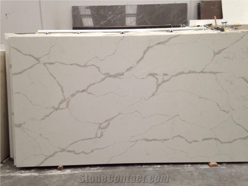 Carrara White Quartz Stone Slab Engineered Stone