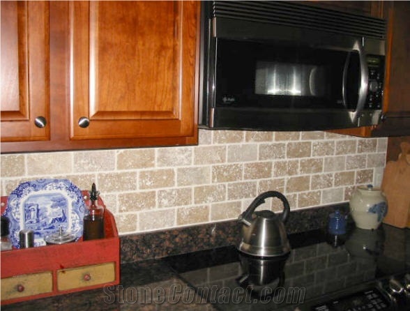 Kitchen Design Granite Countertops Tumbled Limestone