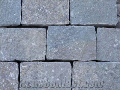 Grey Sandstone Cobbles, Cube Stone, Pavers
