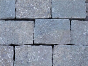 Grey Sandstone Cobbles, Cube Stone, Pavers