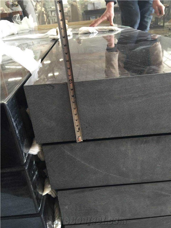 High Quality Polished Shanxi Black Granite Bench Absolute Black Granite