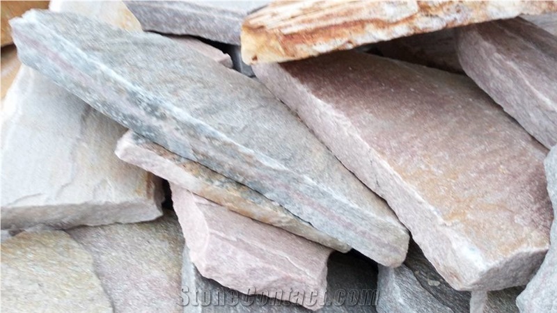 Benin Kheemuch Sandstone Flagstones, Brown Sandstone Irregular Flagstones
