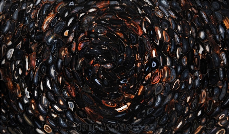 Brazil Black Agate Semiprecious Ston