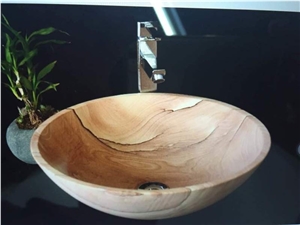 Square Wooden Sandstone Basin/Yellow Sandstone Sinks/Bathroom Sinks/Wash Basins