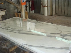 Calacatta Marble Tiles & Slabs, White Polished Marble Flooring Tiles, Wall Covering Tiles