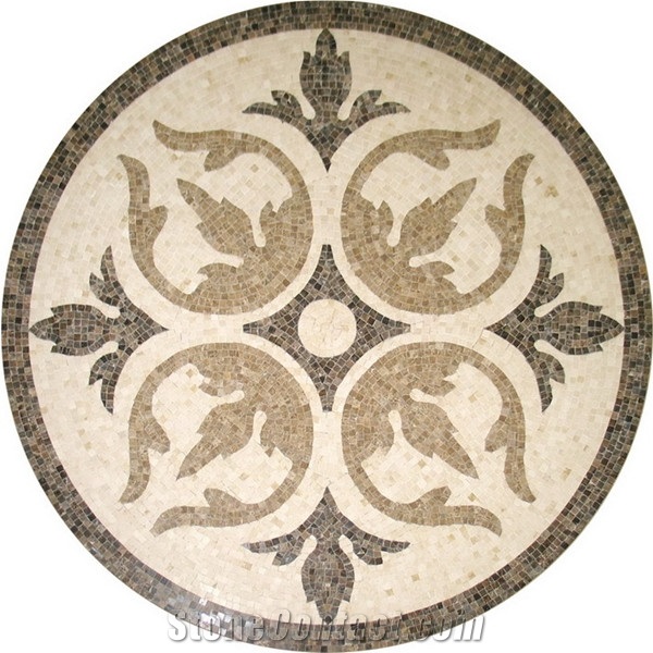 Multicolor Marble Mosaic Medallions